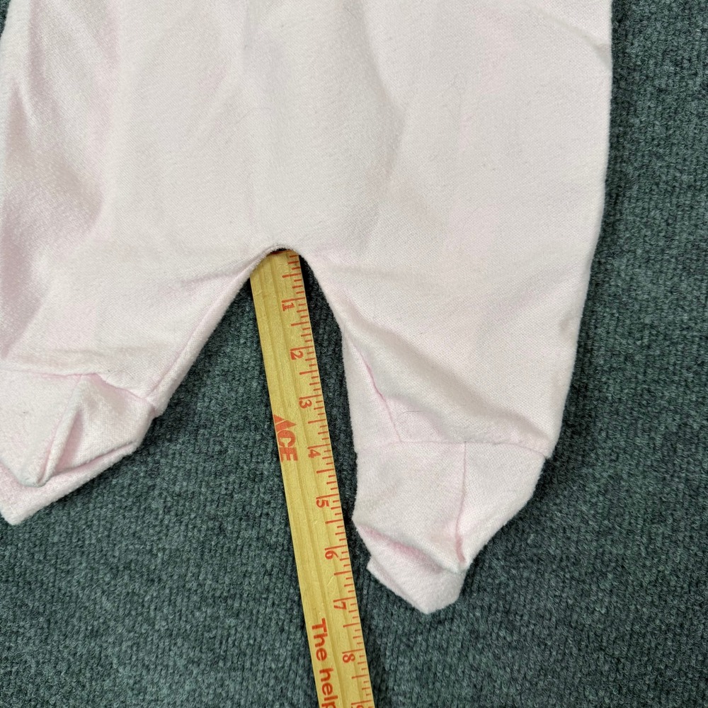 Disney Winnie the Pooh Vintage Pink Fleece Pram Suit Hooded Footie 0-6 Months - Picture 8 of 9